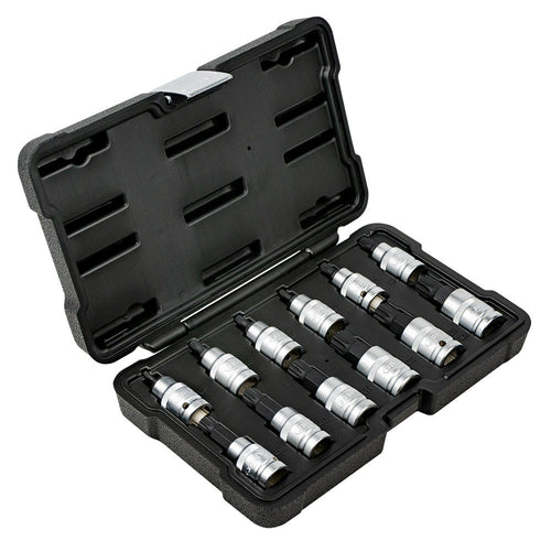 JBM Tools 12pc 1/2 Dr Spline Bit Socket Set M4-M20