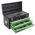JBM Tools Portable Metal Tool Box 3dr with Tools 143pc