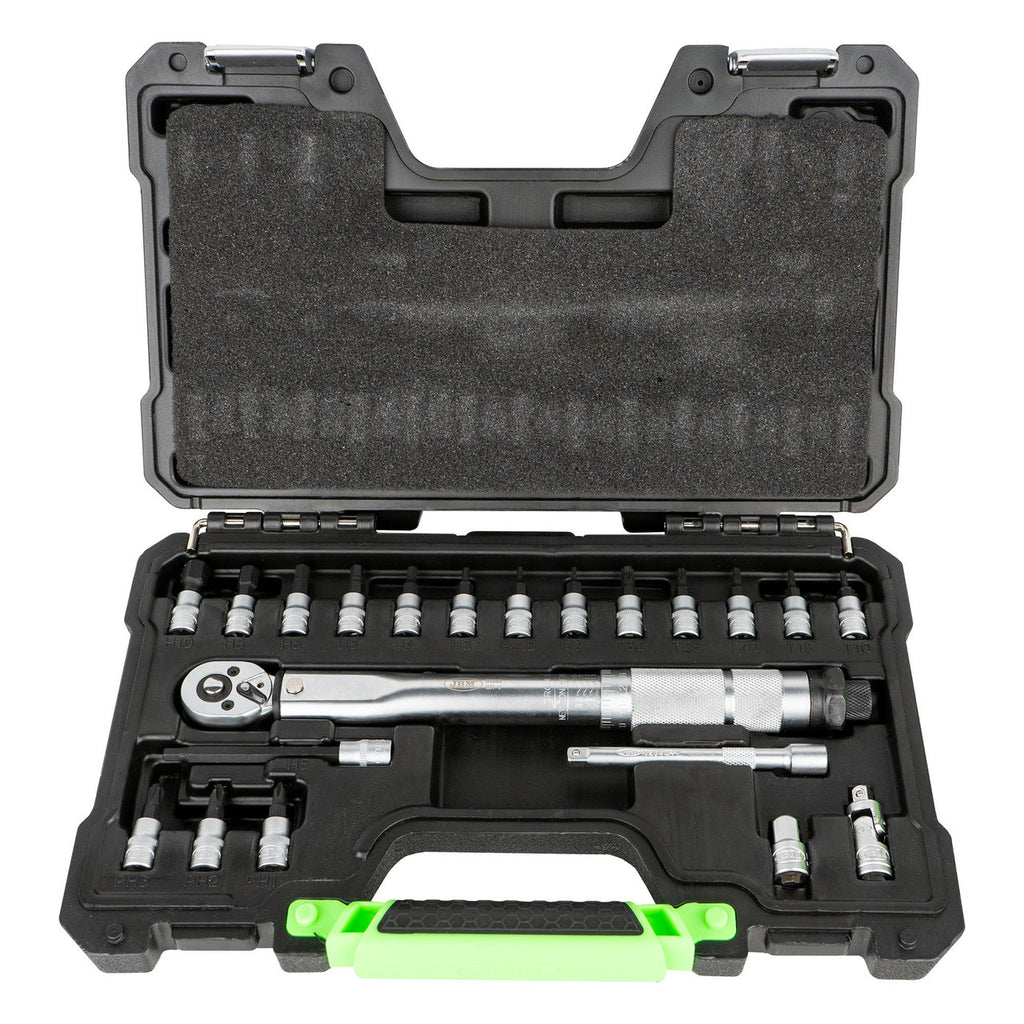 JBM Tools 21pc 1/4 Dr Socket Bit Set With Torque Wrench