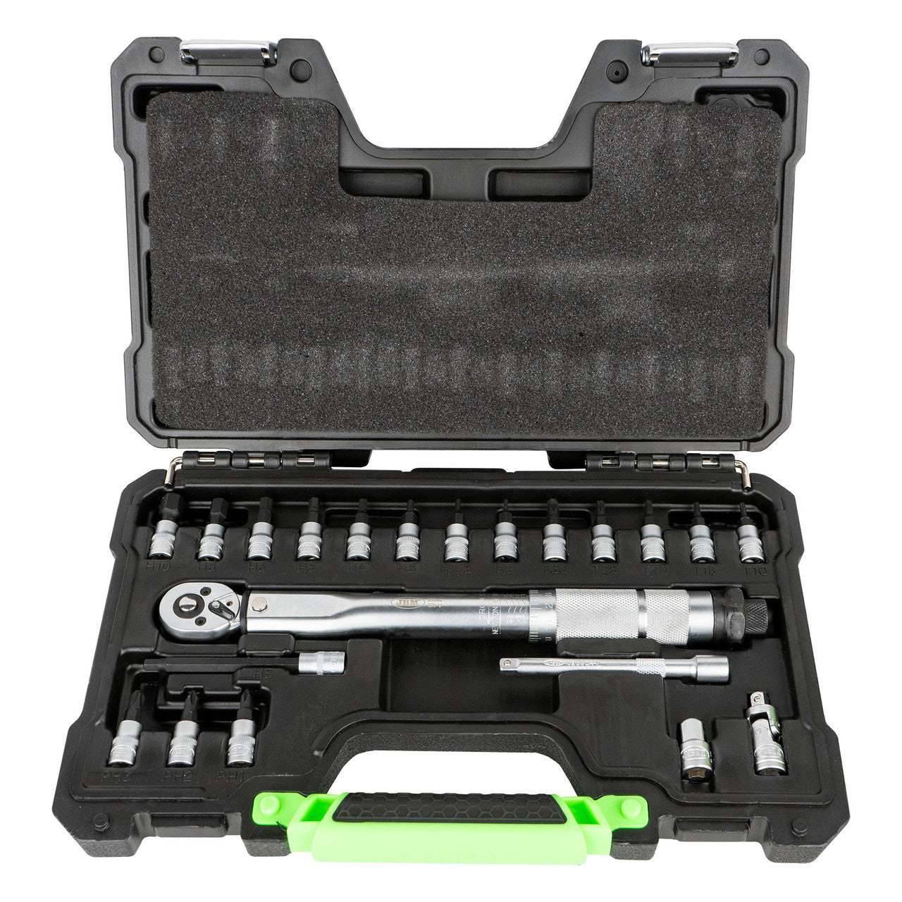 JBM Tools 21pc 1/4 Dr Socket Bit Set With Torque Wrench