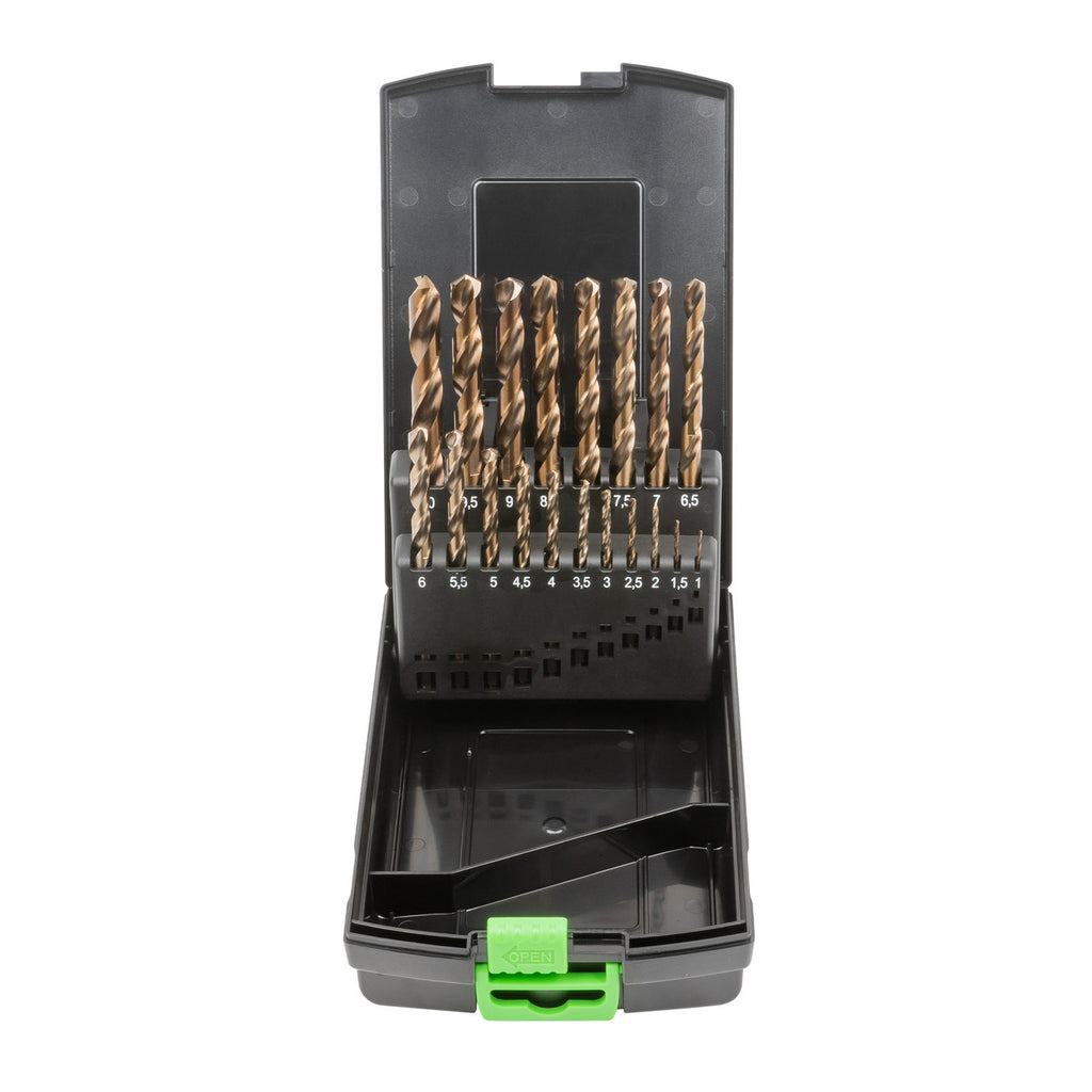 JBM Tools 19pc Cobalt Twist Drill Bit Case 1-10mm