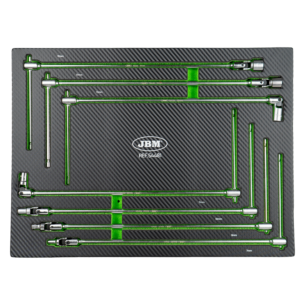 JBM Tools 7pc T-Handle Socket Wrench Set 7-19mm EVA