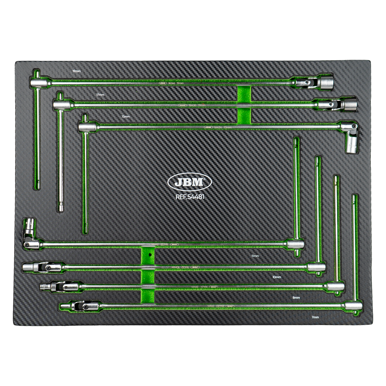 JBM Tools 7pc T-Handle Socket Wrench Set 7-19mm EVA