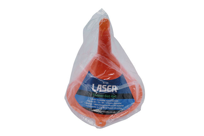 Laser Tools Funnel Small Set 4pc