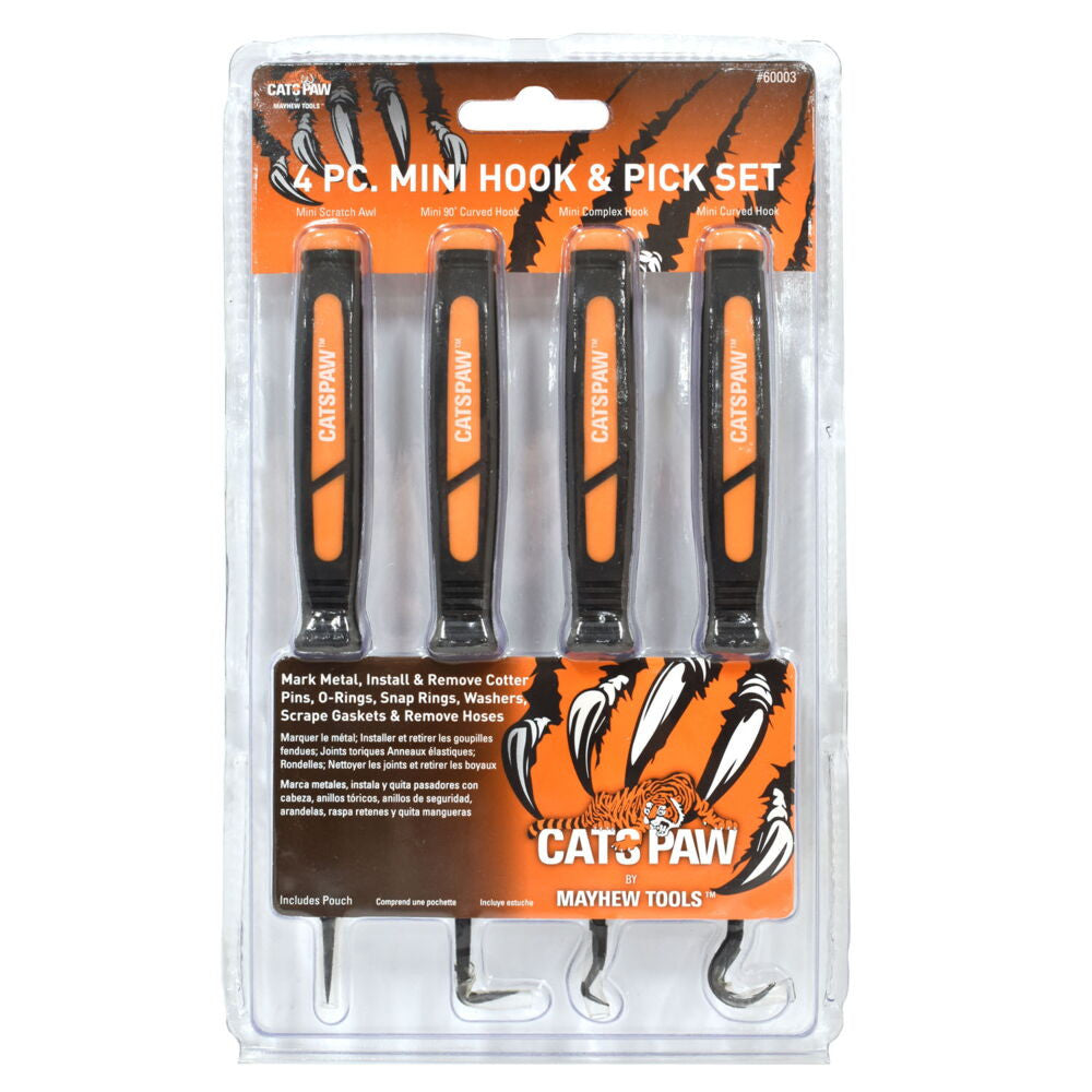 Mayhew Tools 4 PC Mini Hook & Pick Set