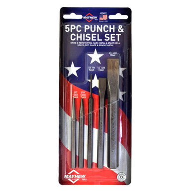 Mayhew Tools Punch and Chisel Set 5pc