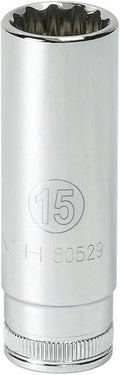 Gearwrench 3/8 Dr Deep Socket 12pt 15mm