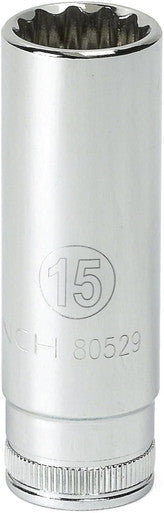 Gearwrench 3/8 Dr Deep Socket 12pt 15mm