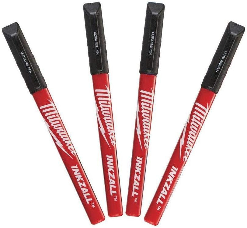 Milwaukee INKZALL Jobsite Fine Tip Black Pens - 4pc 48223164