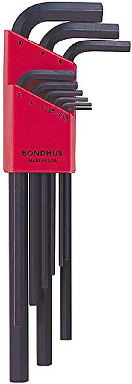 Bondhus Hex Key L-Wrench 9pc 1.5mm-10mm