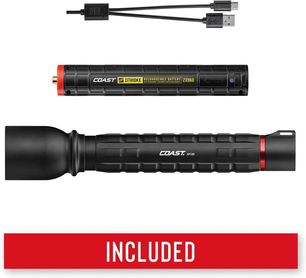 Coast XP18R Rechargeable Dual-Power Hand Torch