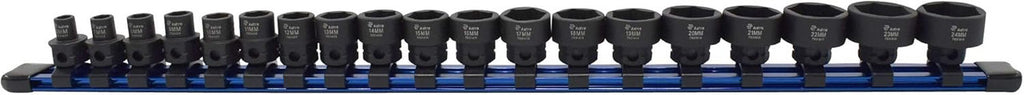 AST Tools 19pc 3/8 Dr Low Profile Nano Impact Socket 6-24mm