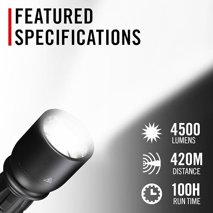 Coast Rechargeable/Focusing Torch - 4500 Lumens