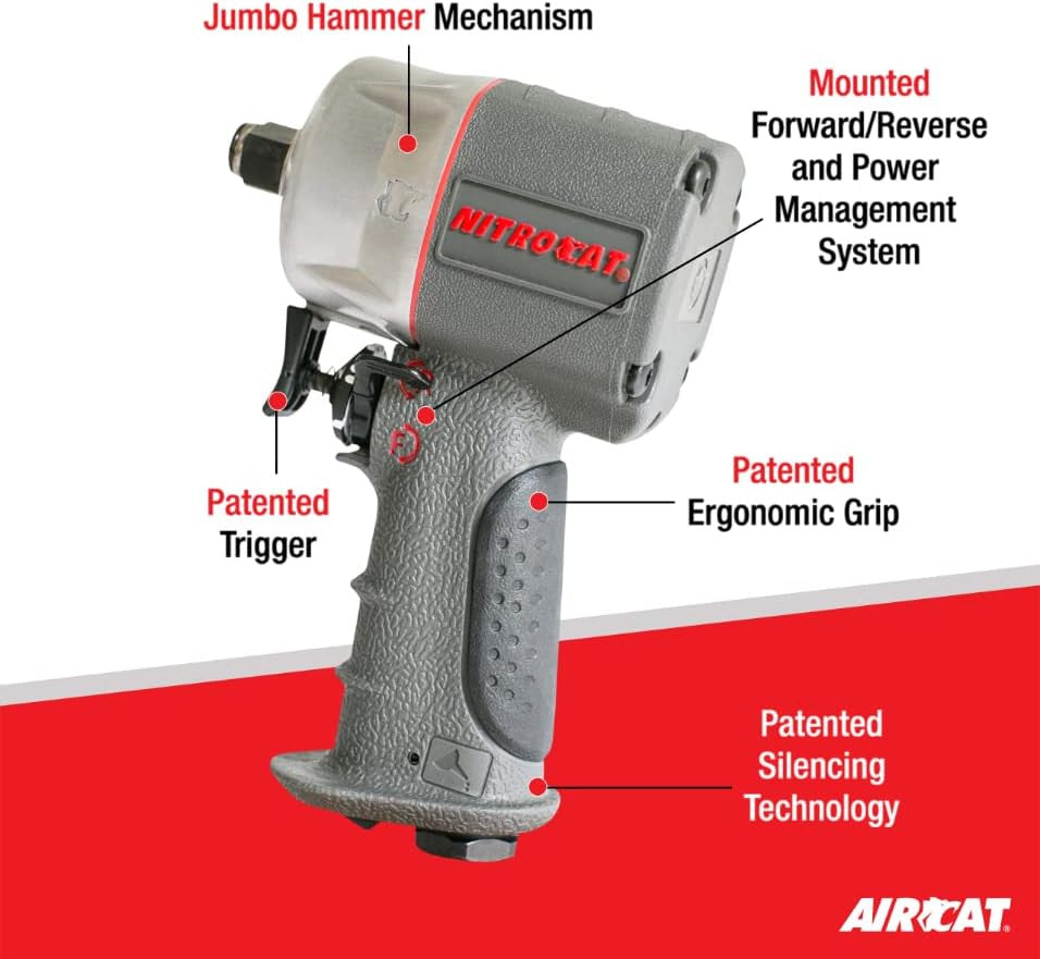 AirCat Nitrocat Impact Wrench Composite Compact 3/8 Drive
