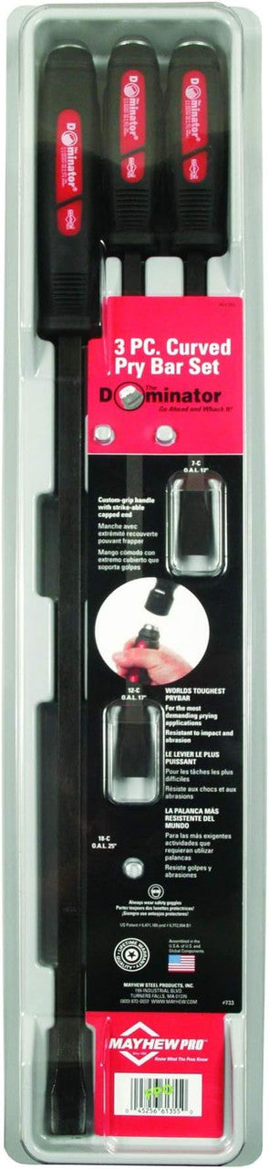 Mayhew Tools 3pc Pry Bar Set Dominator