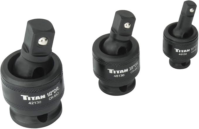 Titan 3Pc Impact Socket Universal Joint Set