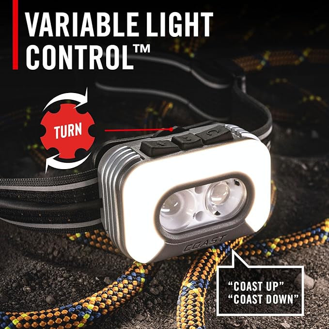 Coast RL35R Voice-Controlled Headlamp – 1100 Lumens