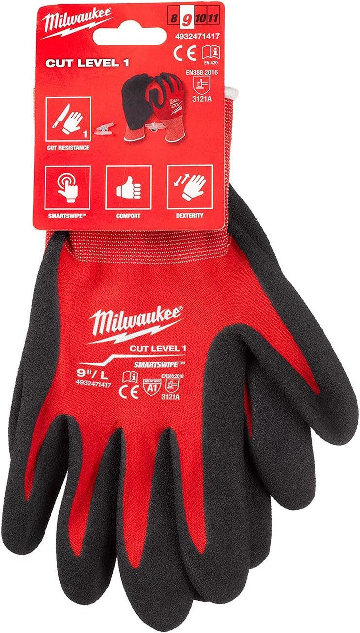 Milwaukee Cut Gloves Level 1 Dipped Resistant - XXL