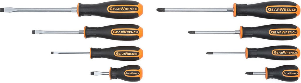 Gearwrench 8Pc Orange & Black Phillips/Slotted Screwdrivers
