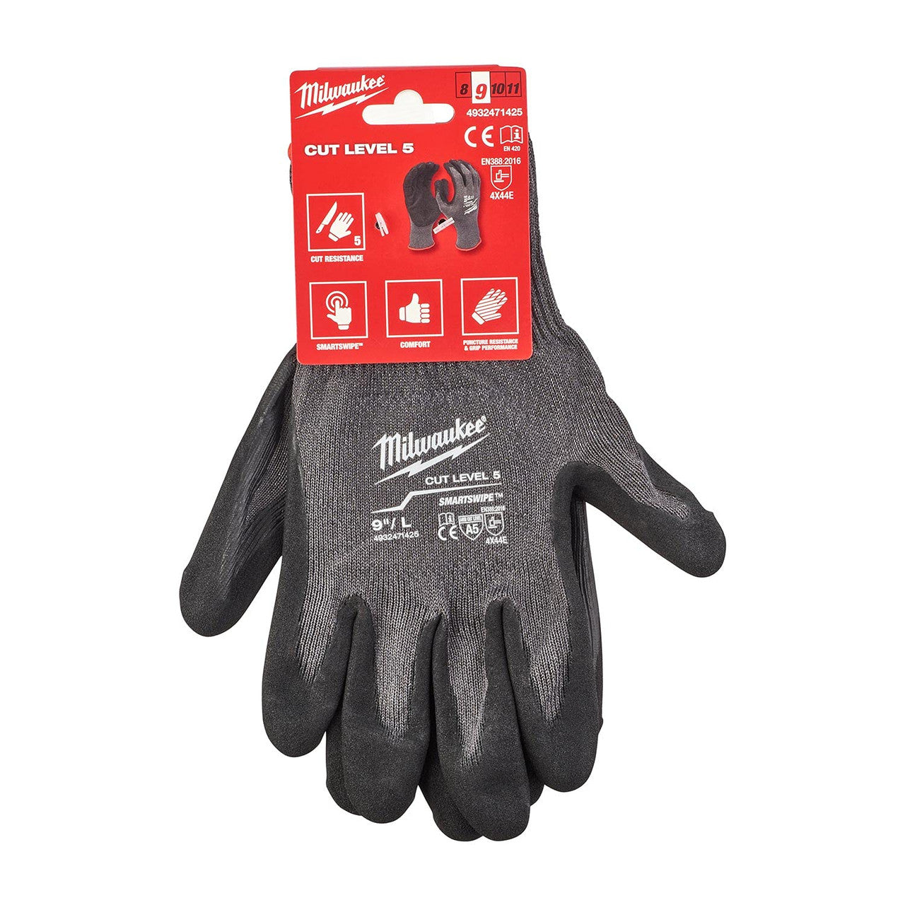 Milwaukee Cut Gloves Level 5 Dipped Resistant - Medium