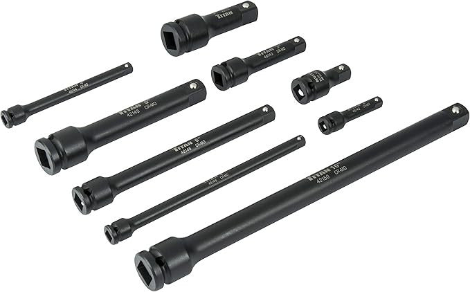 Titan 9pc Assorted Impact Extension Bar Set 1/4, 3/8 & 1/2 Drive