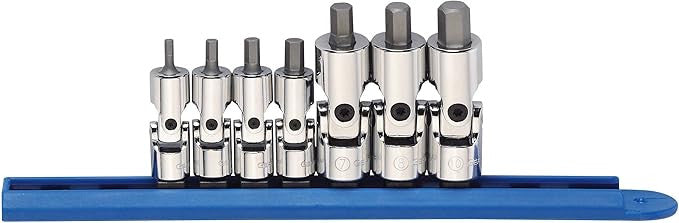Gearwrench 7Pc Universal Metric Stubby Hex 1/4 & 3/8 Dr