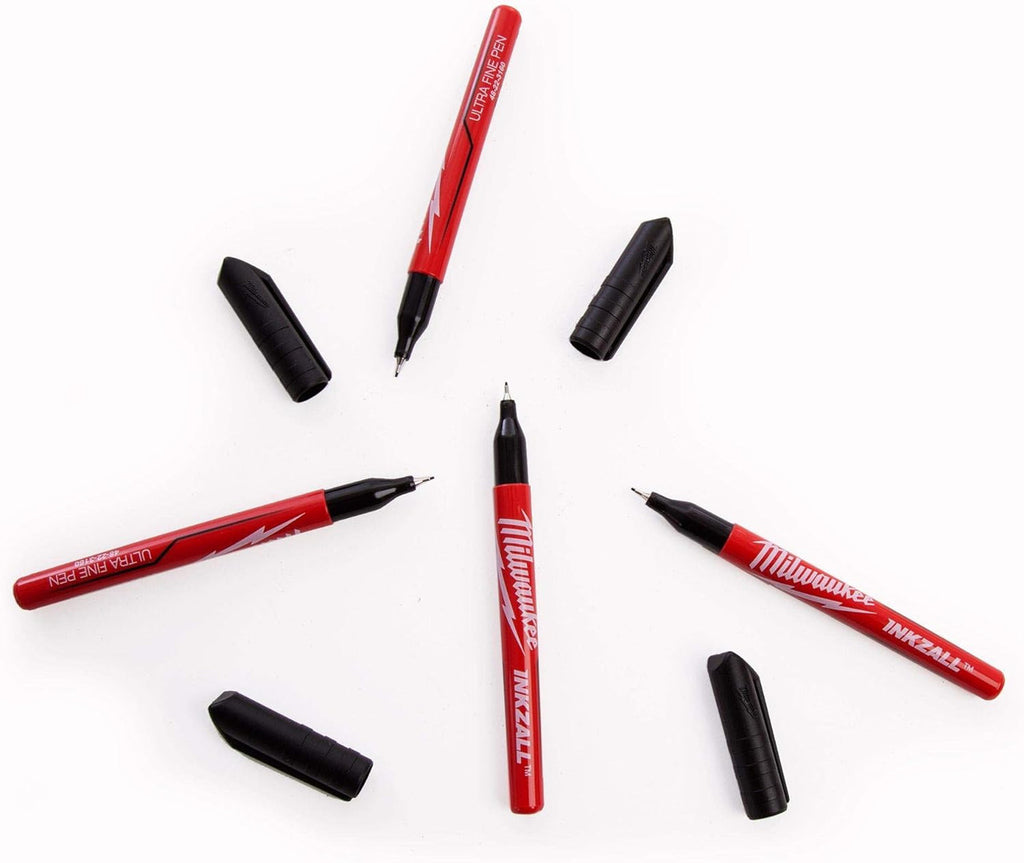 Milwaukee INKZALL Jobsite Fine Tip Black Pens - 4pc 48223164