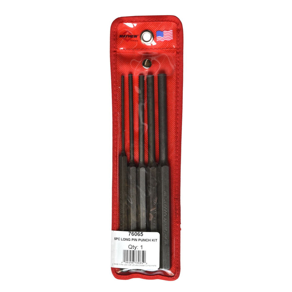 Mayhew Tools 5 PC Metric X-Long Pin Punch Kit