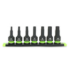 GripEdge 7pc 3/8Dr Metric Impact RPT Hex Driver Set Short