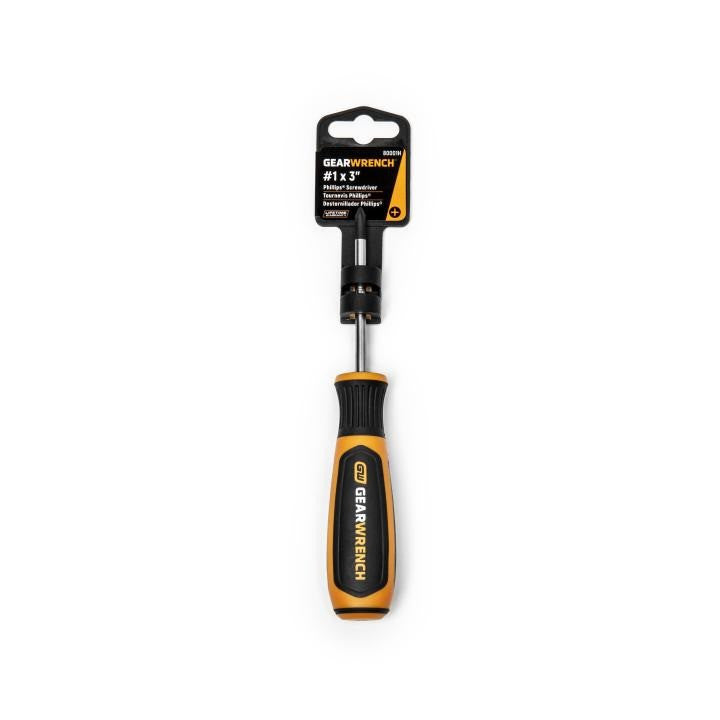 Gearwrench Dual Material Phillips Screwdriver 1 x 3in