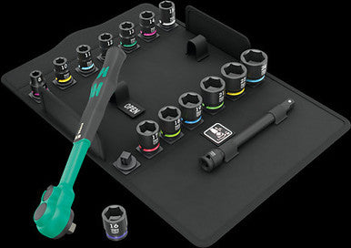 Wera Tools 16pc Zyklop 3/8in Metric Comfort Ratchet Set