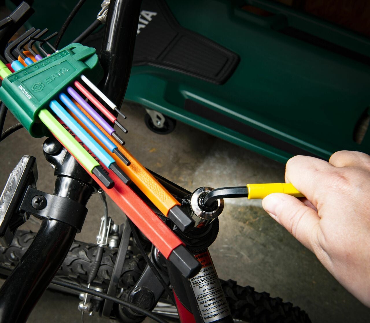 Sata 9pc Long Colour Series Black Oxide Hex Key Set