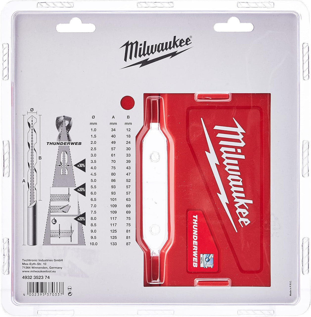 Milwaukee HSS-G Thunderweb Drill Bit Set -19pcs 4932352374