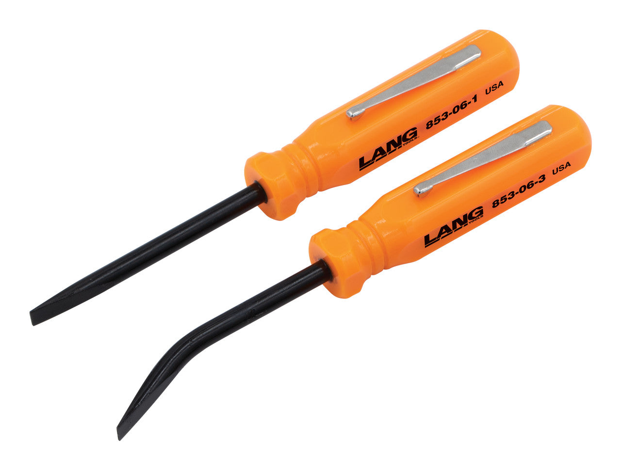Lang Tools 2pc Mini Pocket Pry Bars 5in Orange