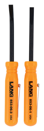 Lang Tools 2pc Mini Pocket Pry Bars 5in Orange