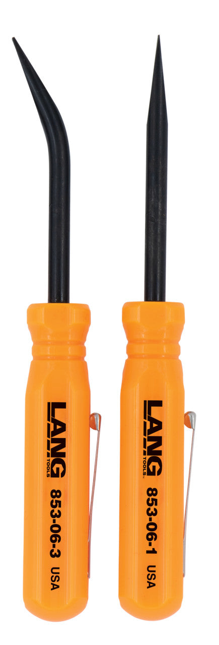 Lang Tools 2pc Mini Pocket Pry Bars 5in Orange