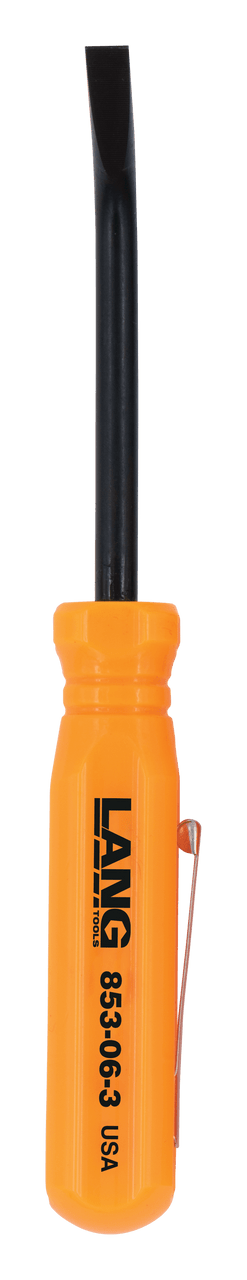 Lang Tools Mini Pocket Pry Bar 5in Long 27-Degree Offset Orange