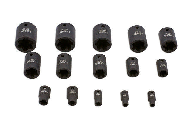 Laser Tools EP Star Impact Socket Set 15pc