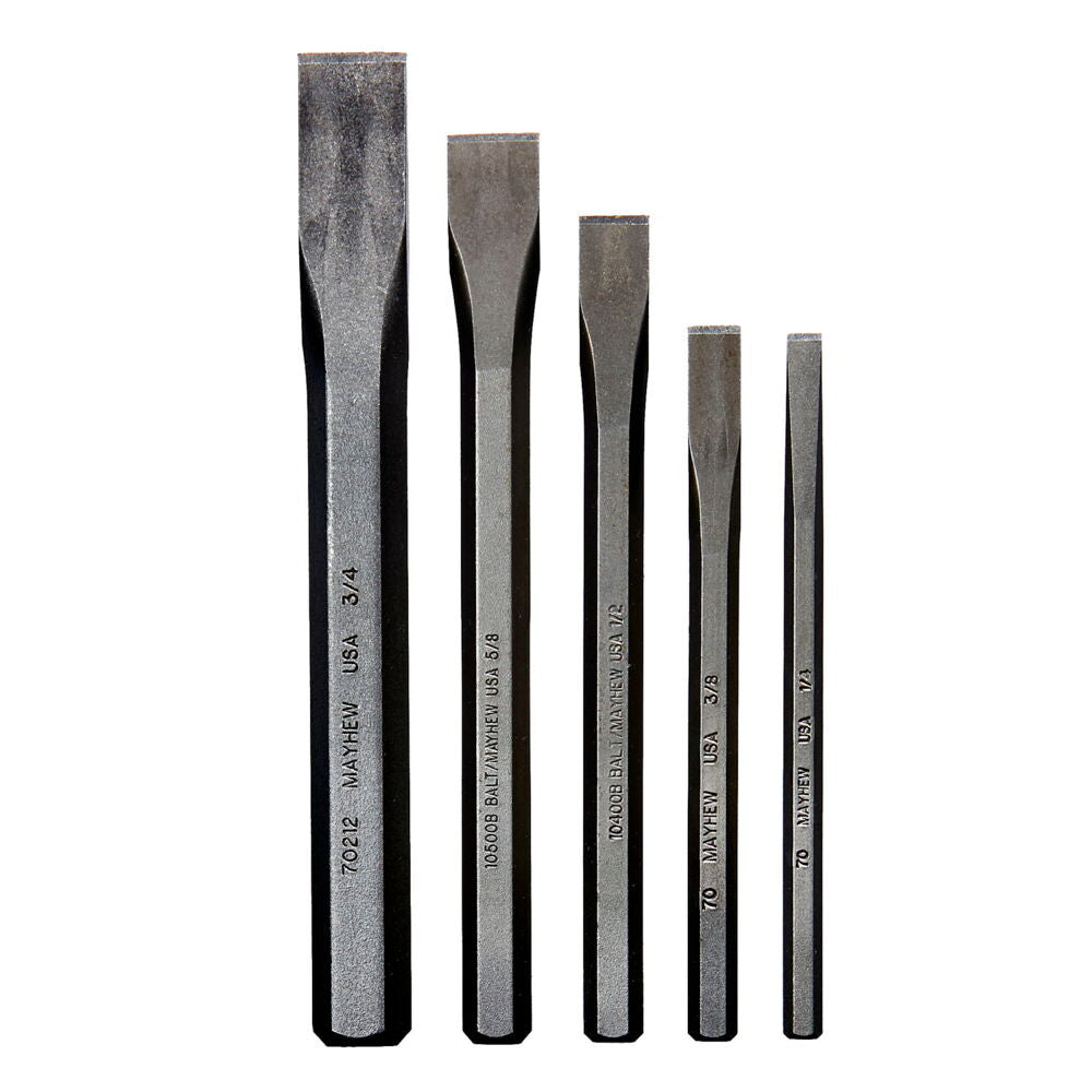 Mayhew Tools 5pc Cold Chisel Set Carded