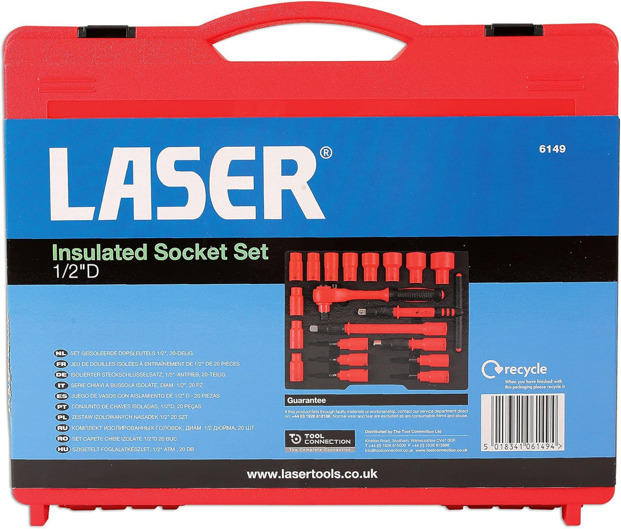 Laser Tools Insulated Socket Set 1/2Dr 20pc