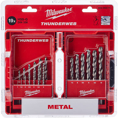 Milwaukee HSS-G Thunderweb Drill Bit Set -19pcs 4932352374