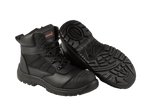 Arma Titan Black Leather Zip Side Boot Size 8