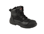 Arma Titan Black Leather Zip Side Boot Size 10