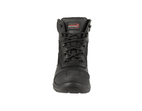 Arma Titan Black Leather Zip Side Boot Size 7