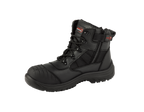 Arma Titan Black Leather Zip Side Boot Size 11