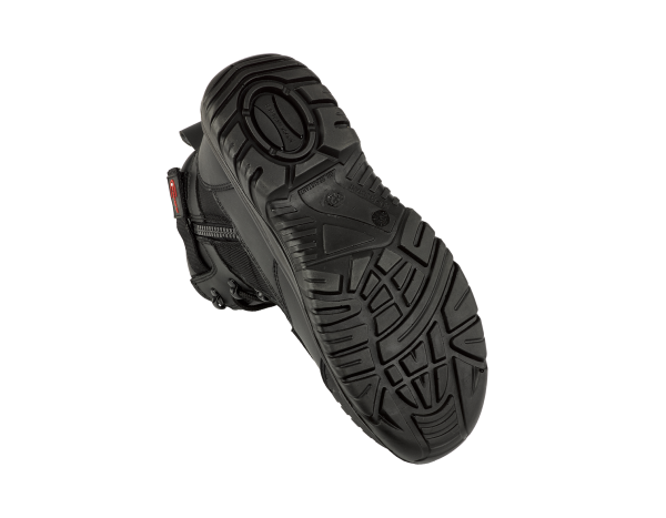 Arma Titan Black Leather Zip Side Boot Size 9
