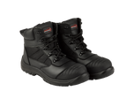 Arma Titan Black Leather Zip Side Boot Size 10