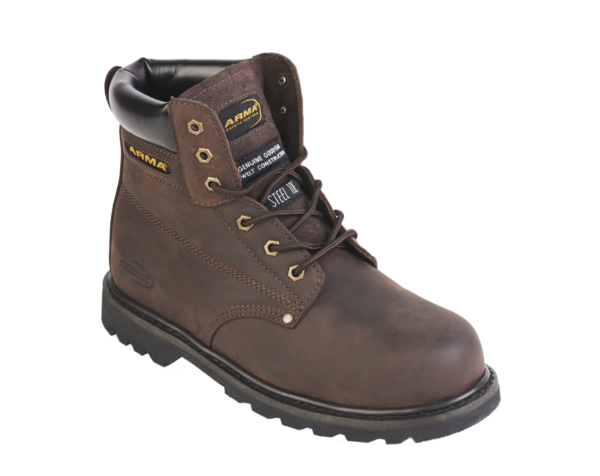 Arma Challenger Brown Full Grain Leather Boot - Size 12