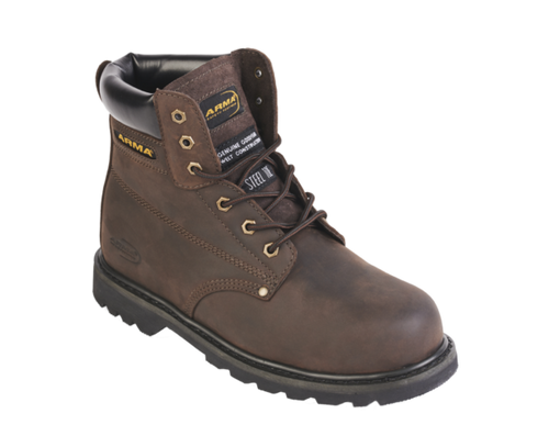 Arma Challenger Brown Full Grain Leather Boot - Size 10
