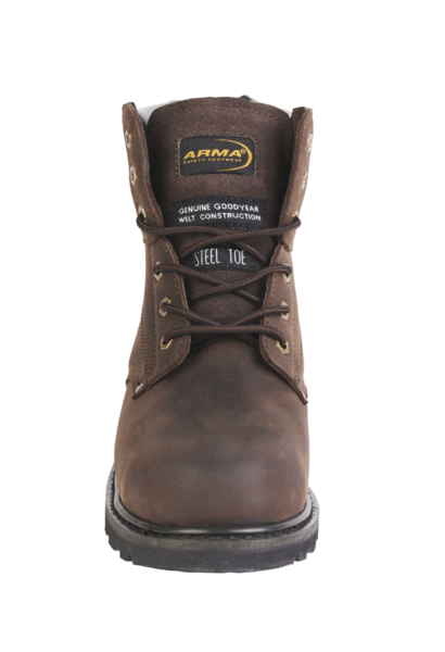 Arma Challenger Brown Full Grain Leather Boot - Size 8